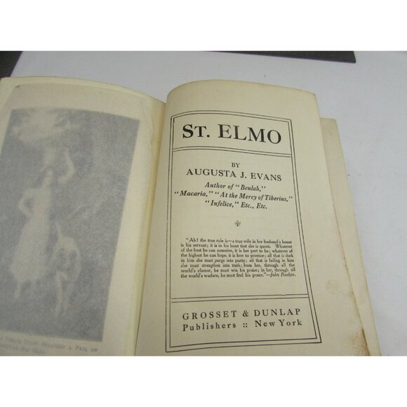 St Elmo Book Published Grosset and Dunlap 1896 By Augusta J Evans 34208 - Picture 6 of 12
